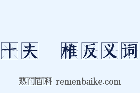 十夫楺椎反义词是什么意思的图片